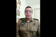 Em v�deo, comandante da PM de Gaspar pede que popula��o respeite distanciamento social