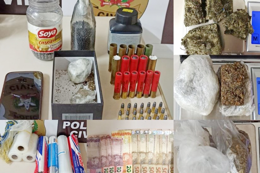 Homens s�o presos em flagrante por tr�fico de drogas em Gaspar e Ilhota