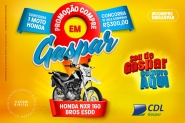 Campanha da CDL de Gaspar com sorteio de moto j� tem 60 mil cupons cadastrados