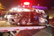 Motorista morre ap�s colidir contra poste na BR-470, em Tai�