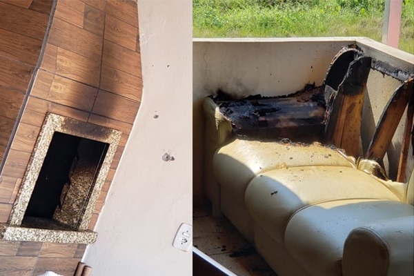 Dois jovens sofrem graves queimaduras durante incêndio em Ilhota