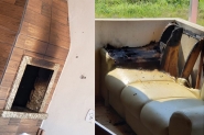 Dois jovens sofrem graves queimaduras durante inc�ndio em Ilhota