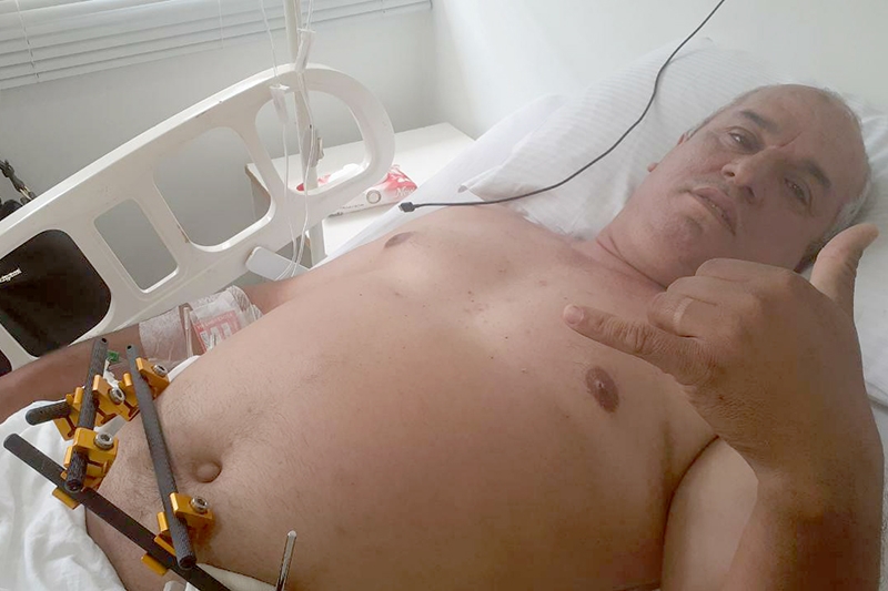 Gasparense v�tima de acidente de tr�nsito pede ajuda para tratamento de sa�de