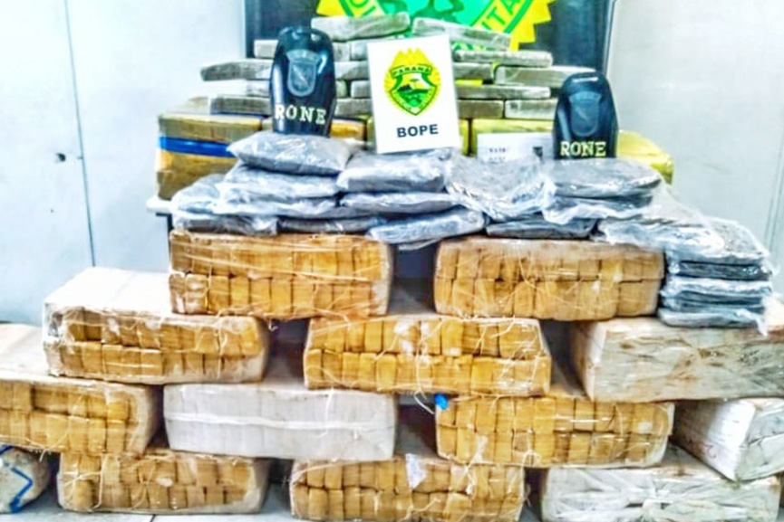 Pol�cia do Paran� prende blumenauense com mais de 400 quilos de maconha