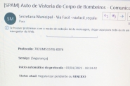 Corpo de bombeiros alerta sobre golpe da emissão de boleto falso