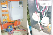 V�ndalos destroem painel do sistema de capta��o de �gua em Ilhota