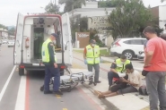 Acidente deixa jovem ferido na rua Itaja�, em Gaspar