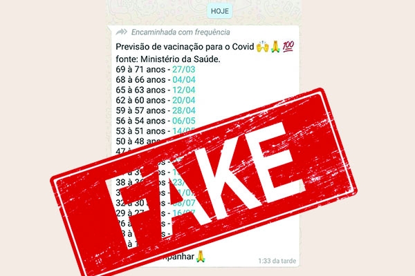 Prefeitura de Gaspar alerta para fake news envolvendo suposto calend�rio de vacina��o