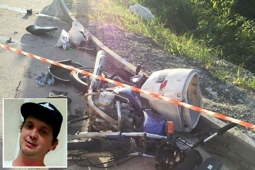 Identificado motociclista que morreu em grave acidente no bairro Barrac�o, em Gaspar