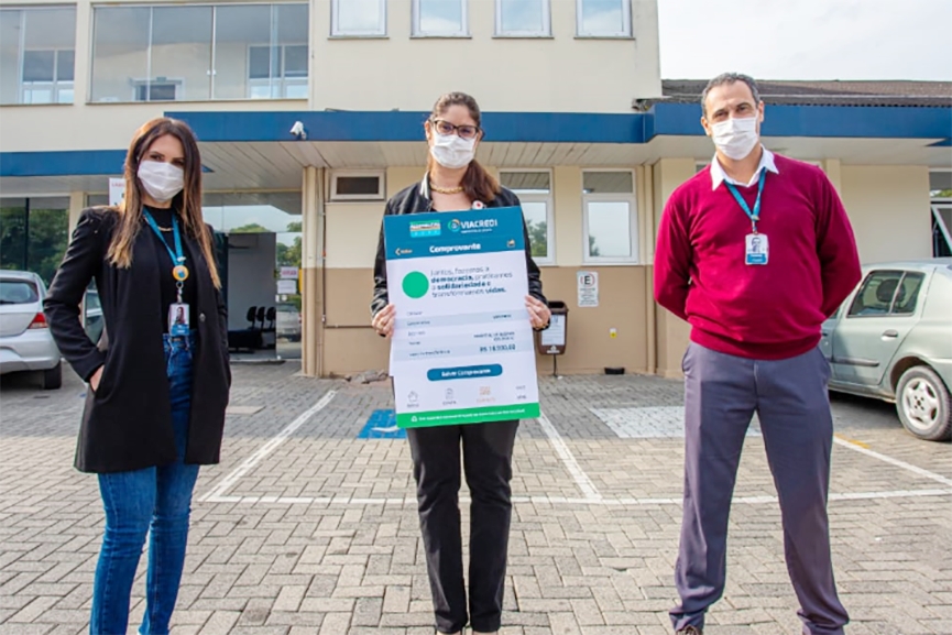 Viacredi doa quase R$20 mil ao Hospital de Gaspar