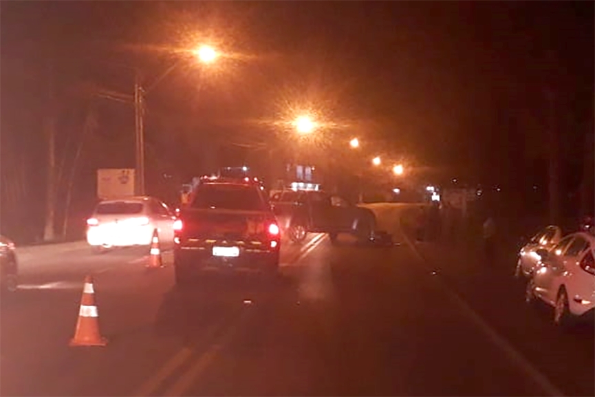 Acidente entre carro e moto deixa mulher ferida na Margem Esquerda, em Gaspar