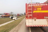 Cinco pessoas s�o hospitalizadas ap�s acidente na BR-470, em Ilhota