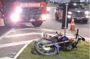 Queda de moto deixa homem ferido no bairro Santa Terezinha, em Gaspar