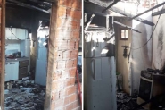 Inc�ndio atinge resid�ncia no Santa Terezinha, em Gaspar