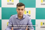 Prefeito diz que servi�os p�blicos de Gaspar n�o foram prejudicados com a greve