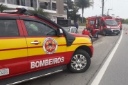 Jovem � hospitalizado ap�s acidente no Po�o Grande, em Gaspar