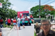 Vestido de Papai Noel, Calinho Costa morre após cair de caminhão em Gaspar