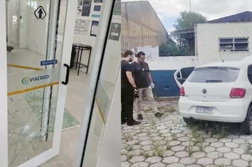 Bandidos assaltam cooperativa de cr�dito em Itaja� e fogem com dinheiro do caixa