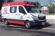 Ciclista  acidentalmente atropelada por ambulncia do Samu em Cricima