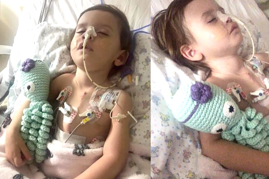 Menina de Gaspar internada na UTI respira sem aparelhos e fam�lia comemora