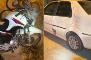 Carro e moto colidem e jovem fica ferido no bairro Minas, em Ilhota