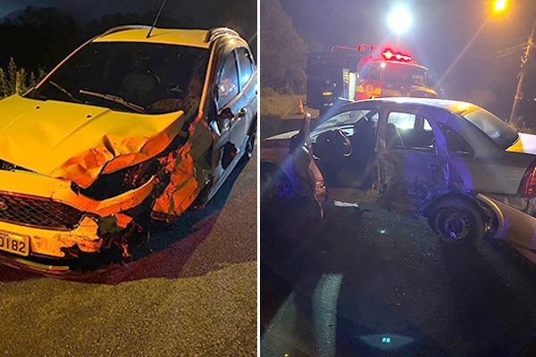 Colisão entre carros deixa dois feridos na Rodovia Jorge Lacerda, em Ilhota