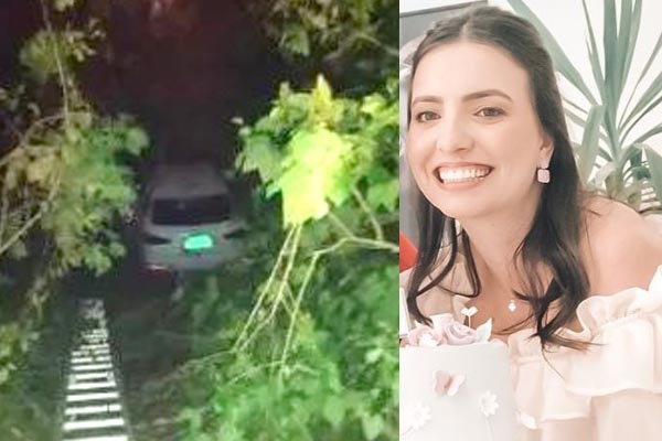 Advogada morre e bebê sobrevive após carro cair em ribanceira em Brusque