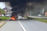 Fotos mostram bloqueios na BR-470 e Rodovia Jorge Lacerda, em Ilhota