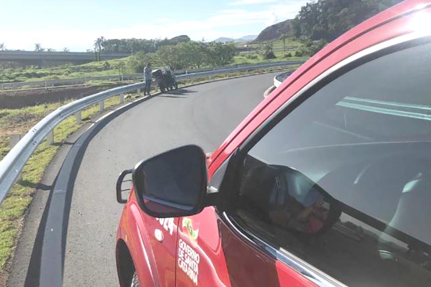 Queda de moto deixa jovem ferido na BR-470, em Ilhota