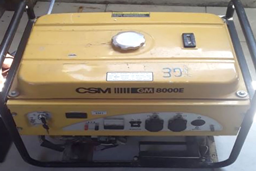 Gerador furtado de empreiteira é encontrado em casa em Ilhota