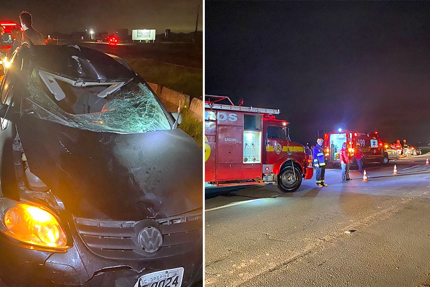 Idoso morre atropelado por carro na BR-470, em Ilhota