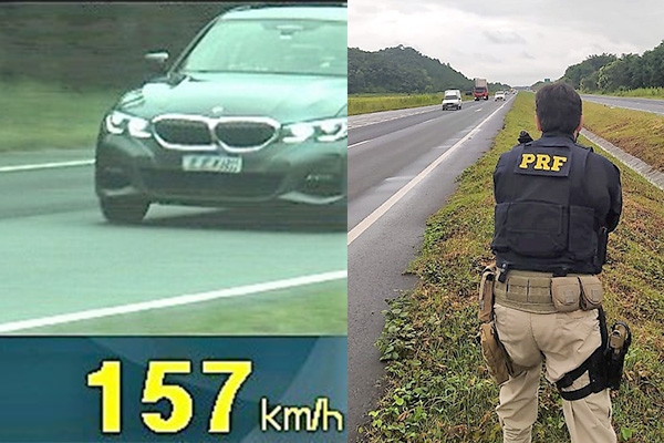 Carro é flagrado a 157 km/h na BR-470, em Gaspar