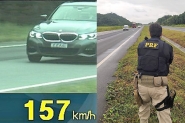 Carro � flagrado a 157 km/h na BR-470, em Gaspar