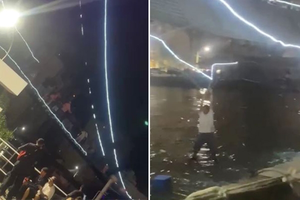 Vídeo mostra momento em que ponte pênsil cede e dezenas de pessoas caem no rio entre SC e RS