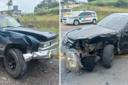 Carros colidem e mulher fica ferida na Avenida Francisco Mastella, em Gaspar