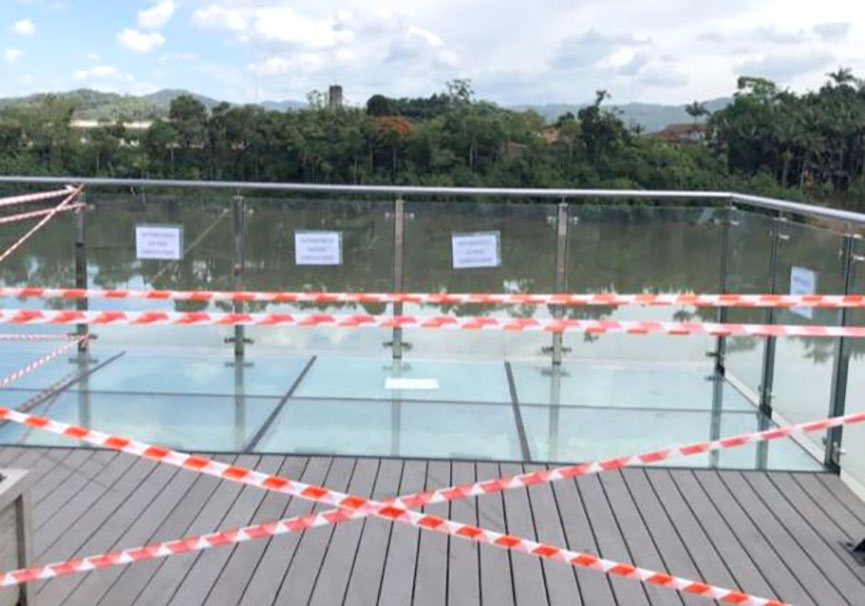 Após vandalismo, mirante recebe manutenção para programação do aniversário de Gaspar