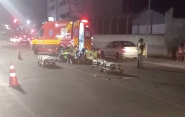 Jovem fica ferido em acidente de moto no Centro de Gaspar
