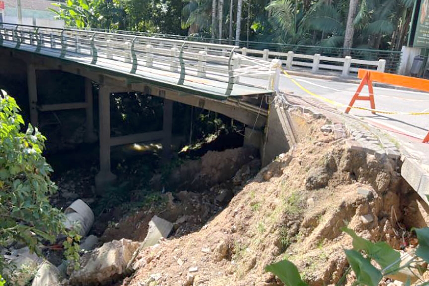 Obra de conten��o em cabeceira de ponte no Centro de Gaspar come�a na quarta