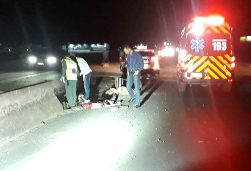 Motociclista fica ferido em acidente na BR-470, entre Gaspar e Blumenau