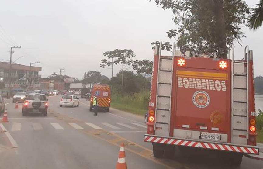 Mãe e filha são atropeladas por carro no bairro Figueira, em Gaspar