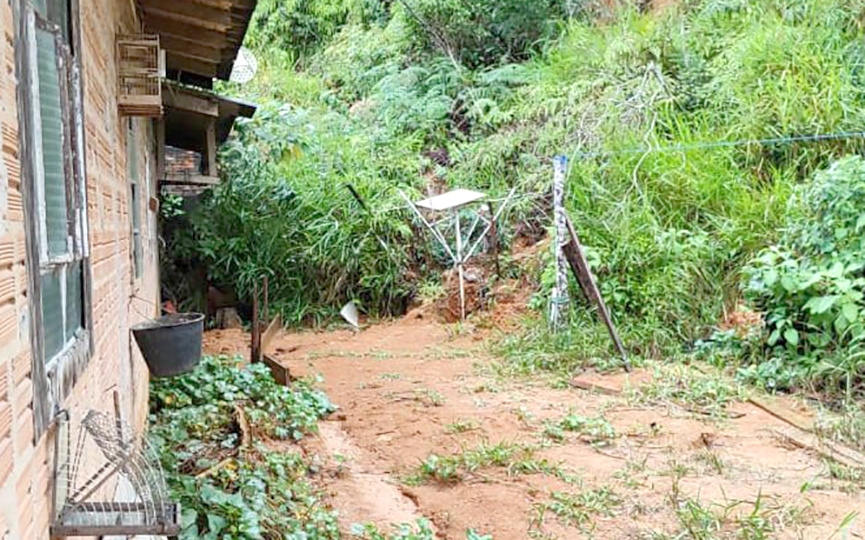 Gaspar registra três deslizamentos de terra por conta das chuvas