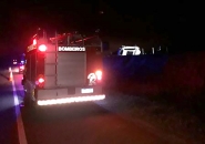 Carro capota na BR-470, no bairro Lagoa, em Gaspar