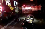 Homem fica desorientado e com ferimento no rosto ap�s acidente de moto na BR-470, em Gaspar