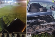 Homens morrem aps carro colidir contra mureta de concreto na BR-101, em Balnerio Cambori