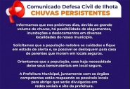 Defesa Civil de Ilhota emite comunicado sobre chuvas persistentes