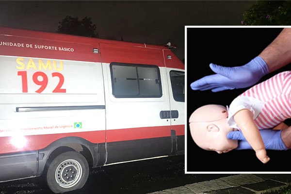 Samu de Gaspar salva beb� de 10 dias que estava engasgado com leite materno