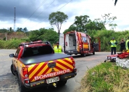 Acidente de moto deixa homem ferido na BR-470, em Gaspar