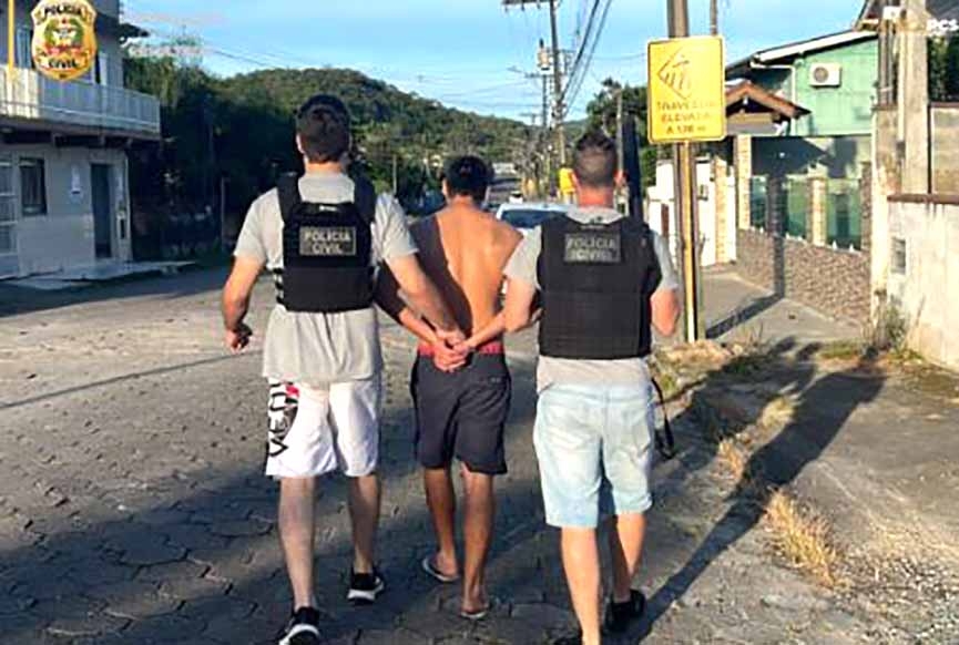 Envolvido em estupro coletivo e morte de adolescentes em Goi�s � preso em Gaspar 