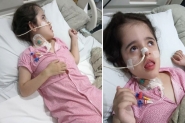 Menina de Gaspar com hidrocefalia comemora alta mdica e se prepara para cirurgia no estmago