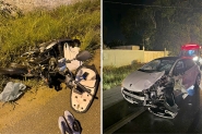 Acidente entre carro e moto deixa homem gravemente ferido em Ilhota